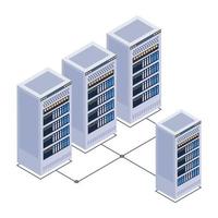 Servers Data Rooms vector