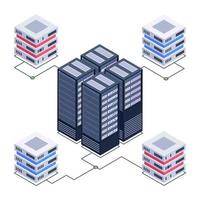 Server Hosting Network vector