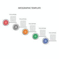 Infographic template design in 5 option vector