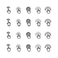 Mouse Hand Cursor Icon Set vector