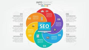 SEO icono de web de banner de optimización de motores de búsqueda para negocios y marketing vector