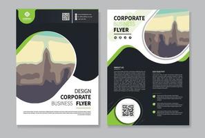 flyer business template for layout brochure promotion or annual report company vector