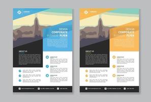 flyer business template for layout brochure promotion or annual report company vector