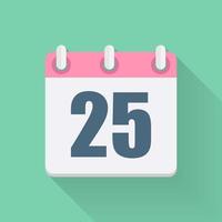 Dates Flat Icon with Long Shadow. Vector Illustration