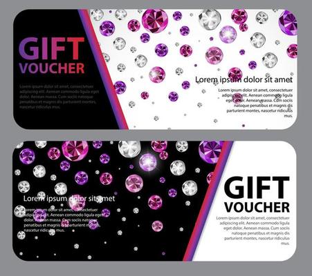 Gift Voucher Template For Your Business. Vector Illustration