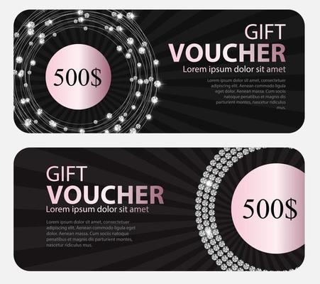 Gift Voucher Template For Your Business. Vector Illustration