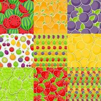 Seamless Pattern Background from Different Fruits vector