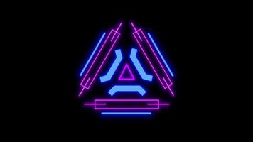 Technology HUD futuristic Target on black background seamless loop video
