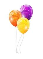 Color Glossy Balloons Background Vector Illustration