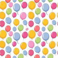 Color Glossy Balloons Seamles Pattern Background Vector Illustration