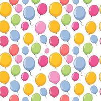 Color Glossy Balloons Seamles Pattern Background Vector Illustration