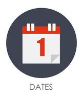 Dates Flat Icon vector