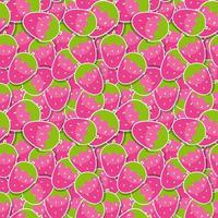 Seamless Pattern Background from Strawberry Vector Illustration