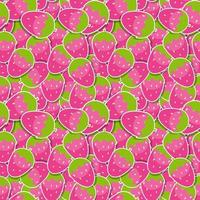 Seamless Pattern Background from Strawberry Vector Illustration