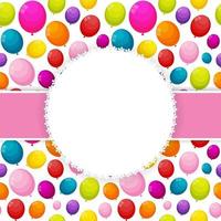 Color Glossy Balloons Background Vector Illustration