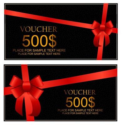 Gift Voucher Template For Your Business. Vector Illustration