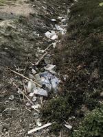 Wild dumping of plastic crap in Oliva, Valencian Community, Spain photo
