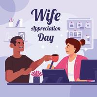 concepto de día de apreciación de la esposa vector