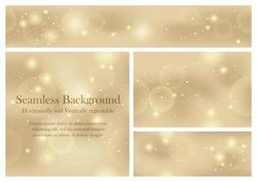 Set Of Seamless Abstract Backgrounds With Lights And Halos. Vector Illustration. Horizontally And Vertically Repeatable.