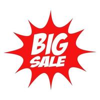 Big sale in comic splash icon vector