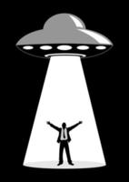 UFO Abduction Simple Graphic vector