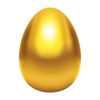 Golden Egg Isolated On white vector