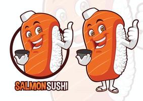 Sushi Mascot Design for Japanese Food Restaurant vector