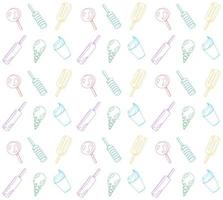 Vector seamless pattern from ice-creams