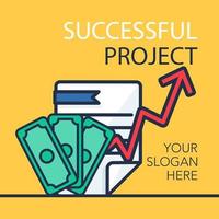 Successful Project Banner vector