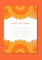 Mandala oriental template card vector