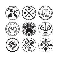 Nature and historical badges vector
