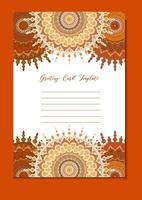 Mandala vintage template card vector