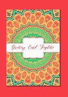 Mandala vintage template card vector