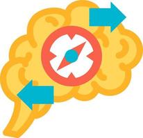 Brain function of solution problem icon vector