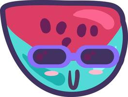 Watermelon berry food emoji happy emotion vector