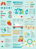 Medical banner with infographic elements vector
