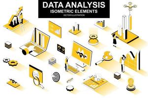 Data analysis bundle of isometric elements vector