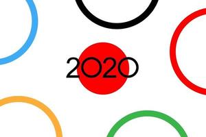 Tokyo Olympic games 2020 background.Championship icon, abstract geometric shape. Japan summer sport symbol in vector flat illustration. Concept of sport competition. Design for background, banner