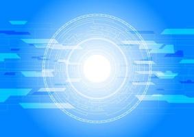 Hud circle. Abstract hi-tech blue background. Futuristic interface. Virtual reality technology screen vector