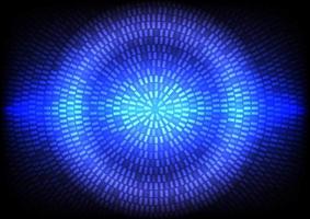 Abstract blue light background. Geometric pattern on glowing screen vector