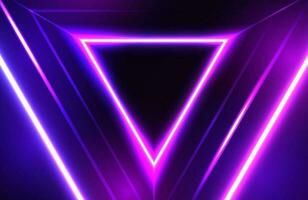 Futuristic abstract geometric background with Glowing electric lines vector