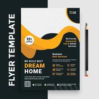 Free Real Estate Business Flyer poster pamphlet brochure cover design layout background, vector template in A4 size - Vector