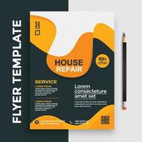 Free Real Estate Business Flyer poster pamphlet brochure cover design layout background, vector template in A4 size - Vector