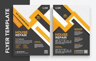 Free Real Estate Business Flyer poster pamphlet brochure cover design layout background, vector template in A4 size - Vector