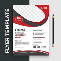 Free Real Estate Business Flyer poster pamphlet brochure cover design layout background, vector template in A4 size - Vector