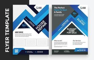 Free Real Estate Business Flyer poster pamphlet brochure cover design layout background, vector template in A4 size - Vector