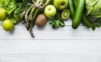 Fondo de concepto de comida vegetariana saludable foto
