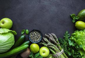 Healthy vegetarian food concept background photo