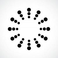 Black abstract vector circle frame halftone dots logo emblem design. Round border Icon using circle dots texture.Vector illustration EPS 10