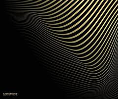 Abstract gold color warped Diagonal Striped Background. Vector curved twisted slanting, waved lines texture. Brand new style for your business design.